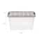 IRIS® Stack & Pull™ Clear Storage Box with Gray Lid